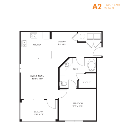 A2 floor plan