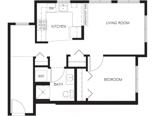 1x1E floor plan