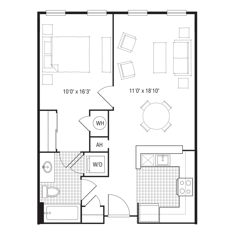 1AZ floor plan