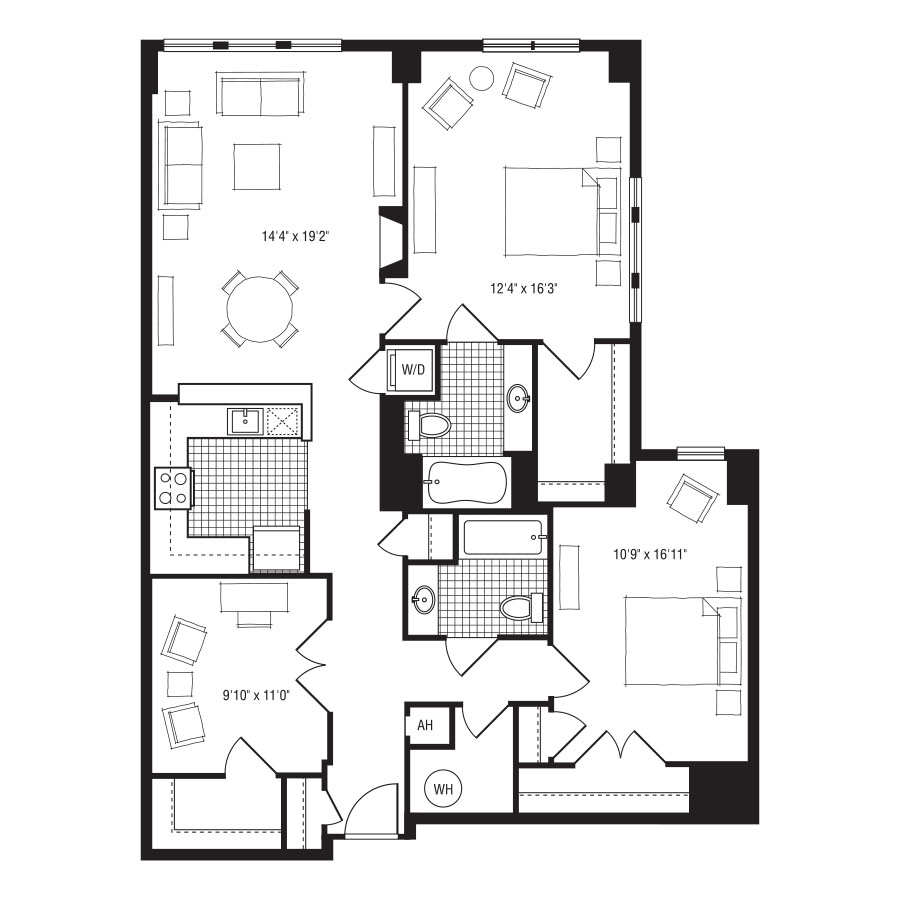 2AX+D floor plan