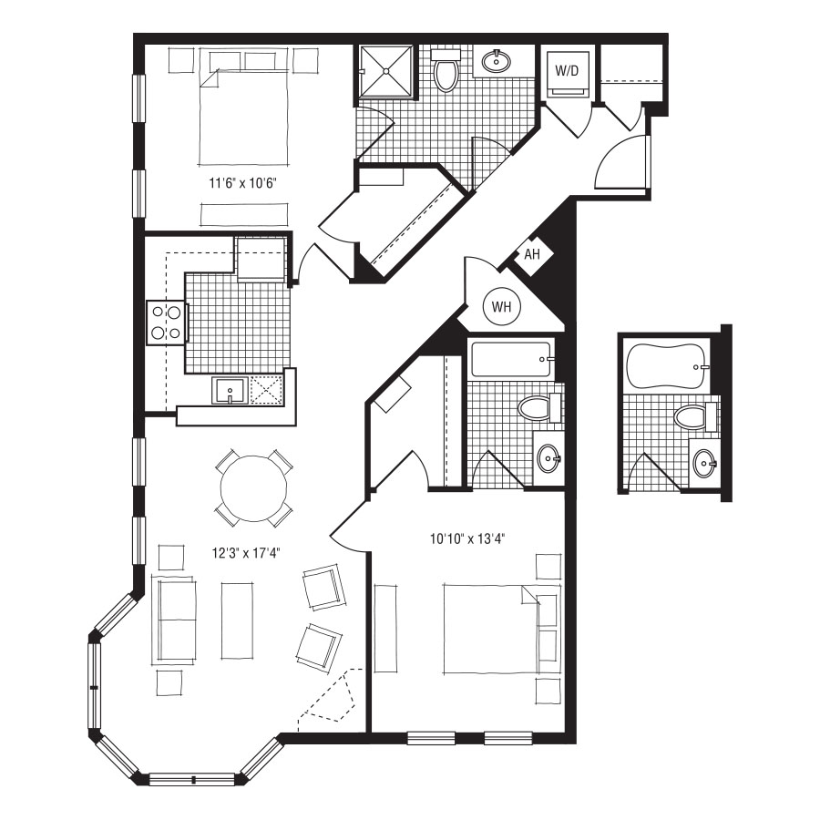 2FB floor plan