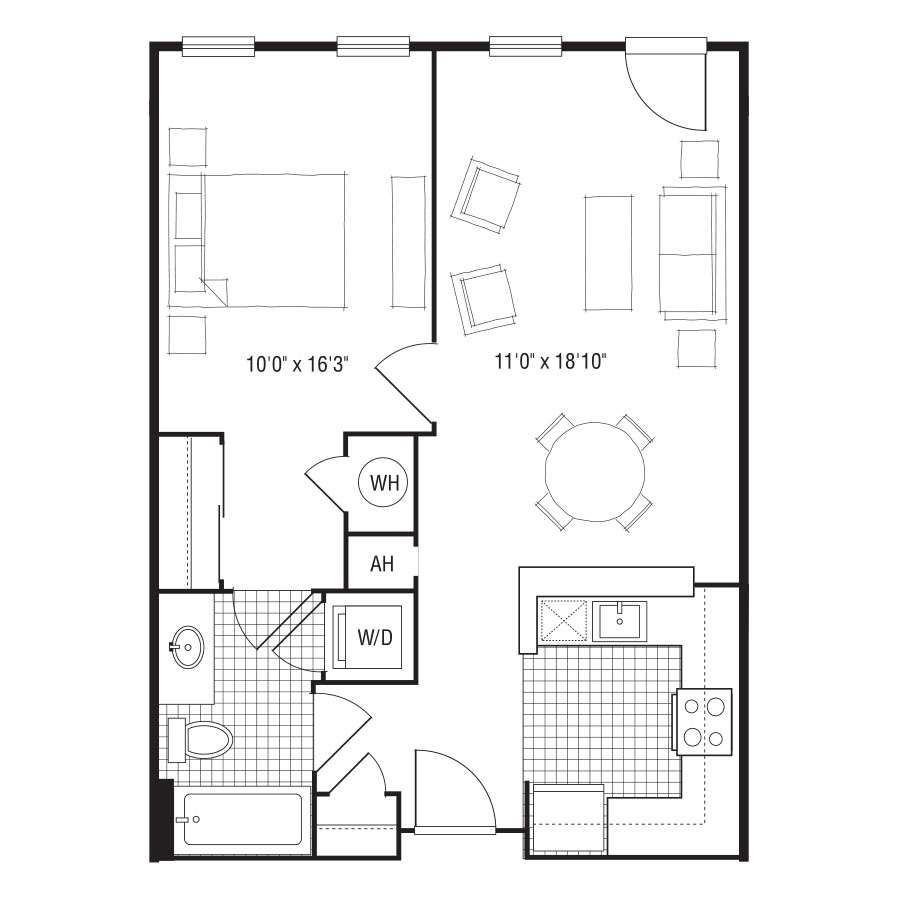 1AX floor plan