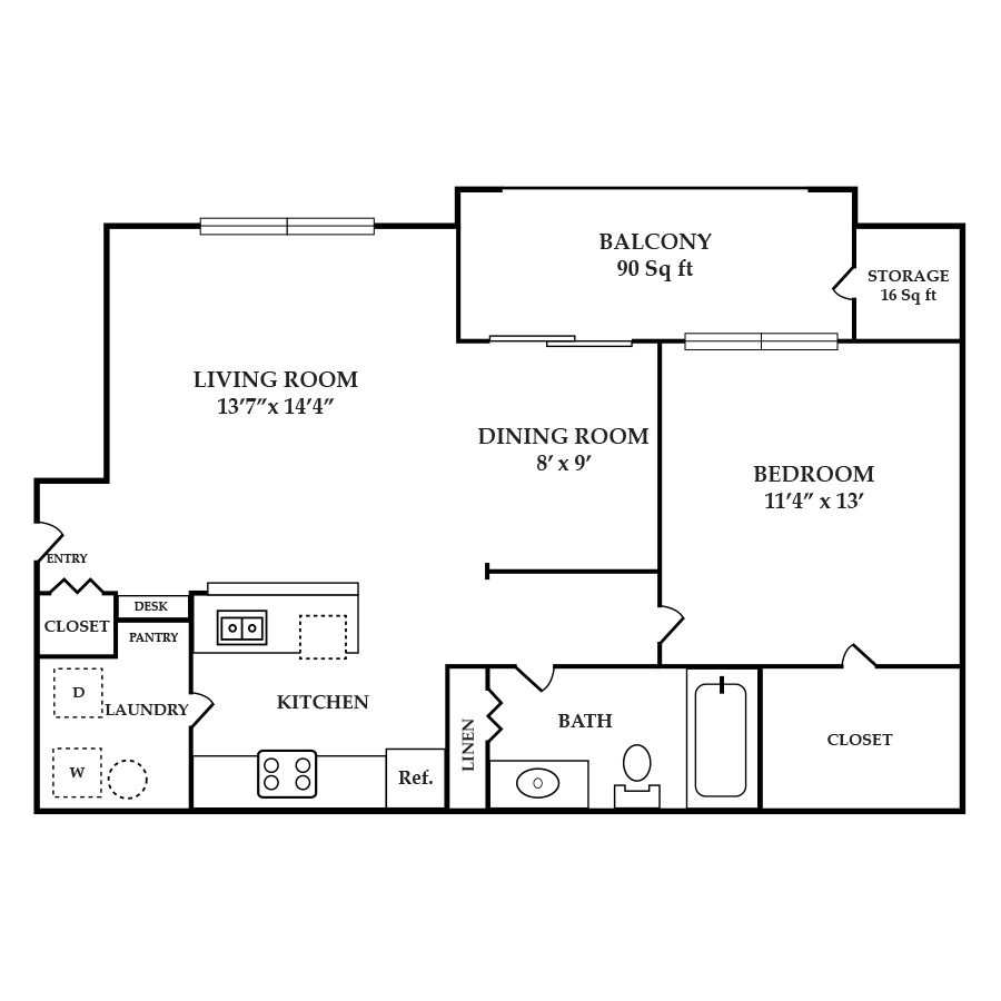 A2 - Contemporary floor plan