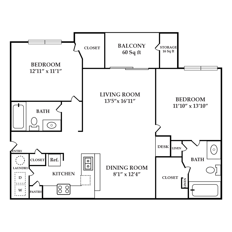 B2 - Classic floor plan