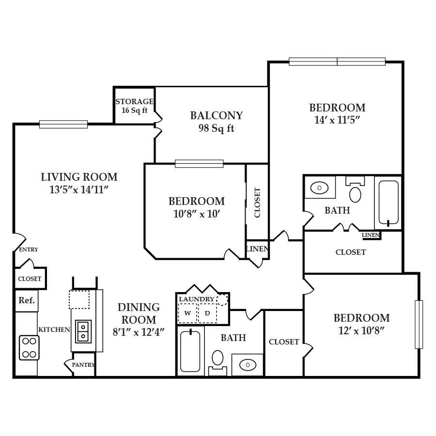 C - Sophisticated floor plan