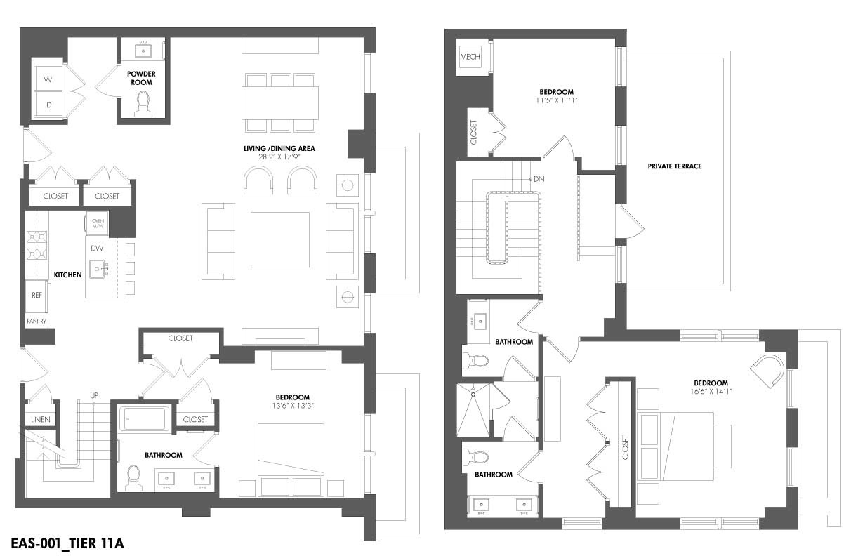 3 Bed/2.5 Bath floor plan