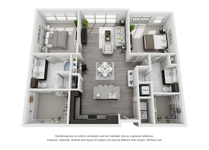 O floor plan