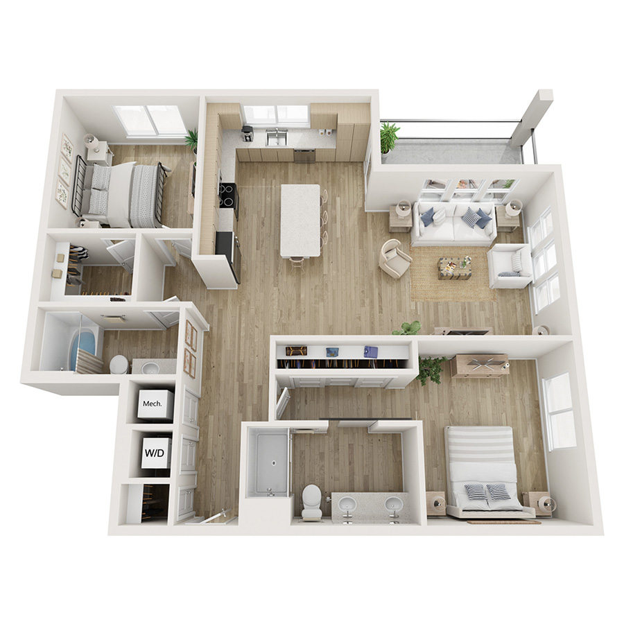 2B floor plan