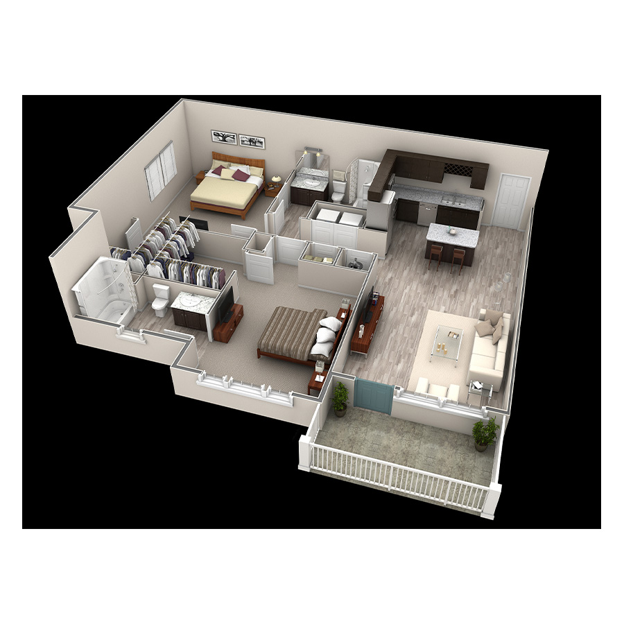 2 Bedroom Premier Overlook floor plan