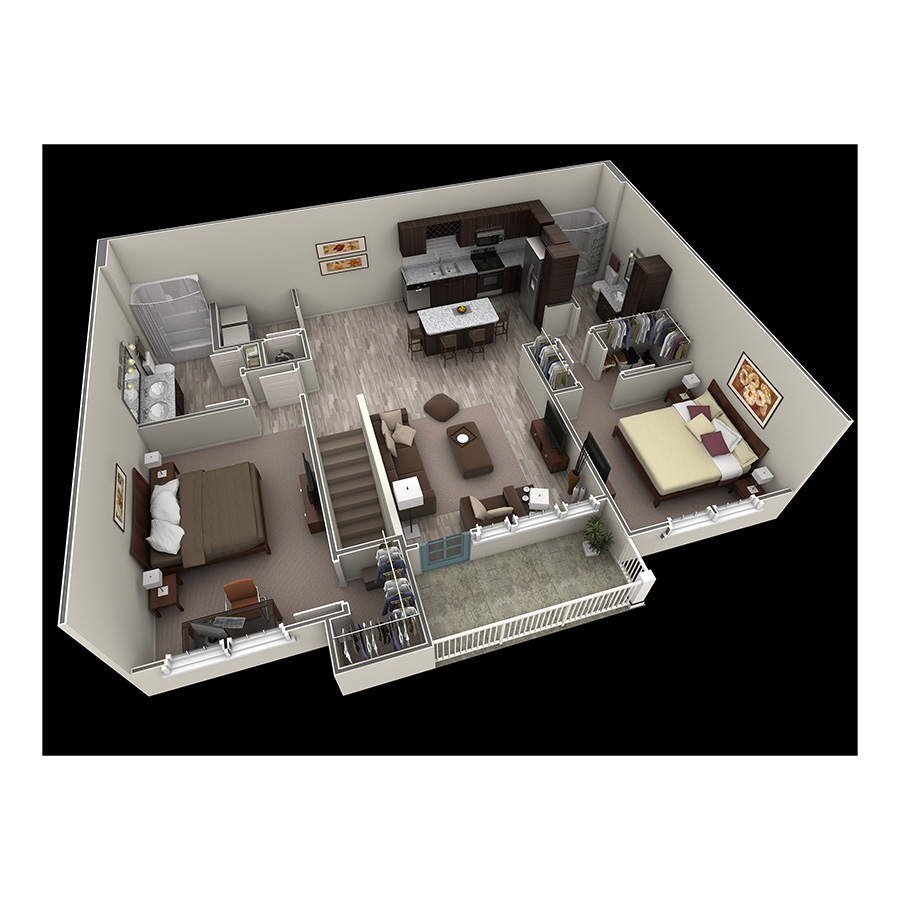 2 BR Grand Overlook floor plan