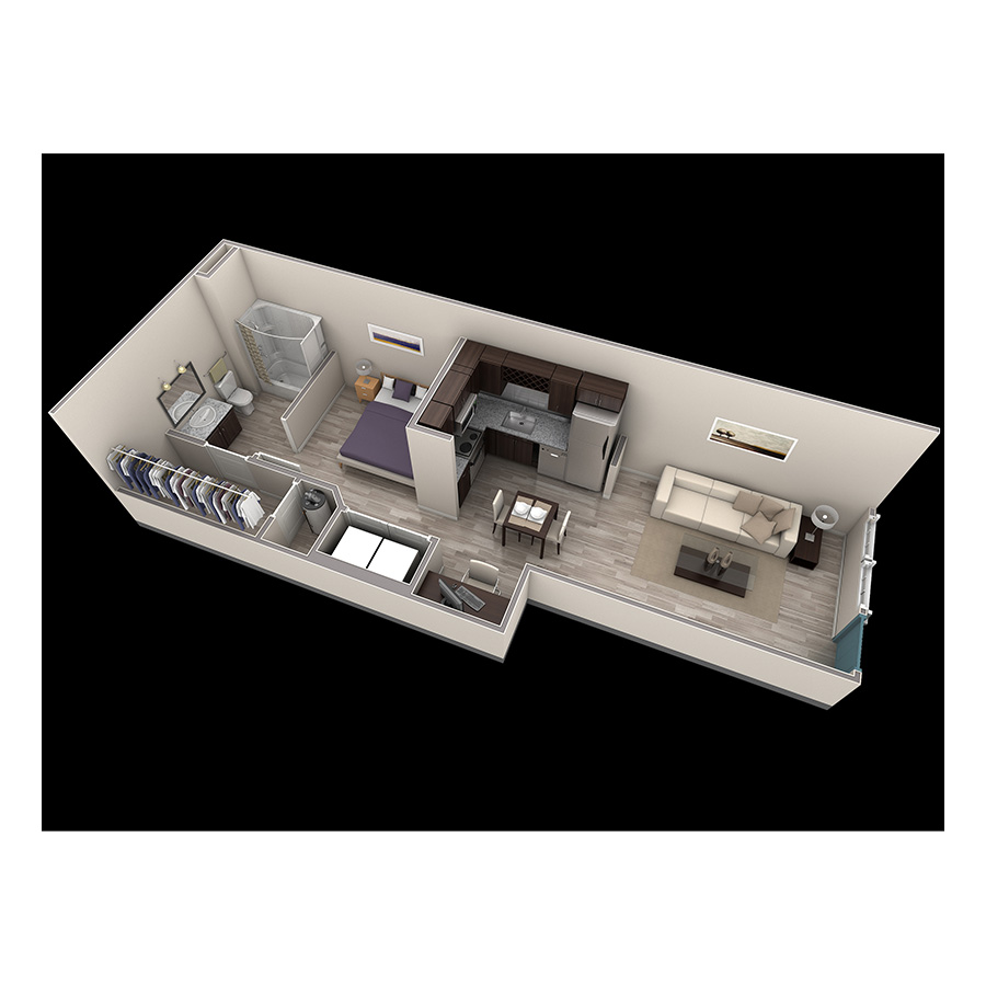 Studio Grand Courtyard floor plan