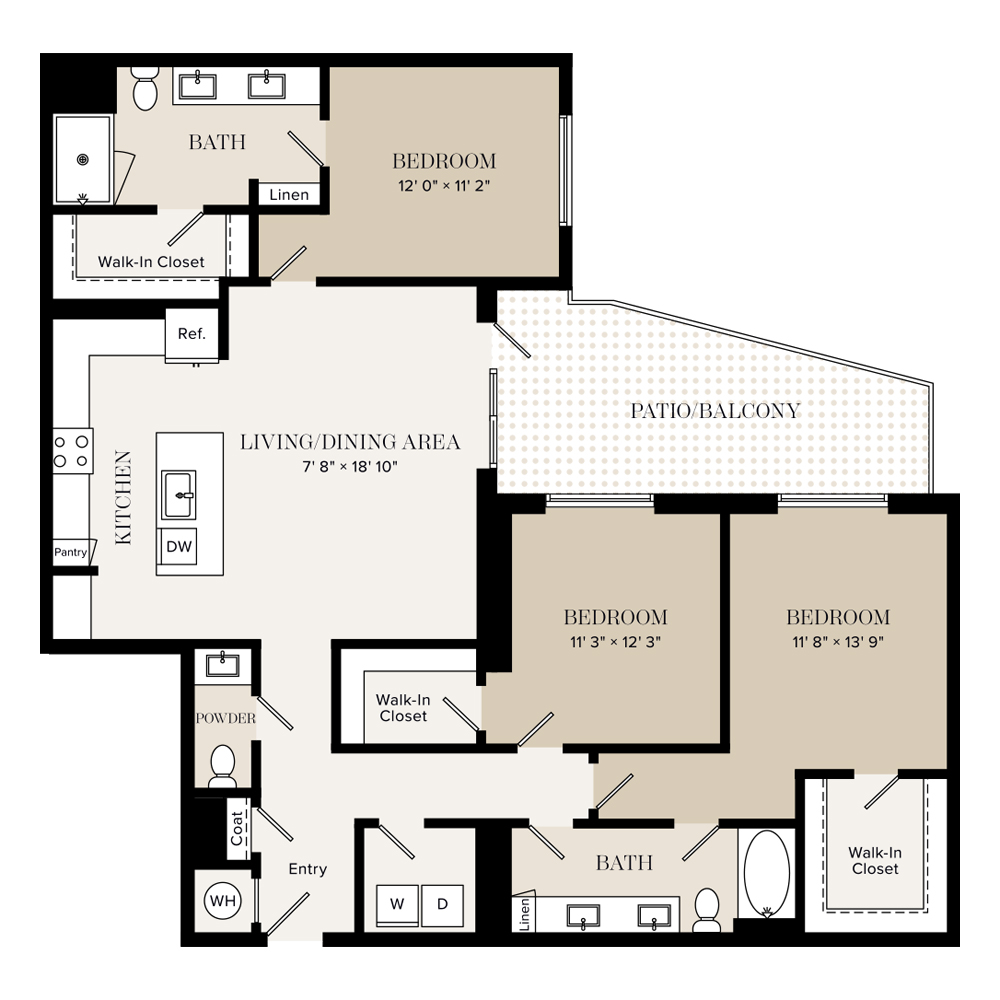 3 Bed/2.5 Bath-C3 floor plan