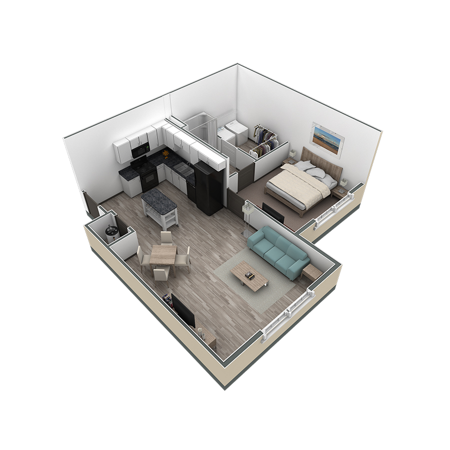 1 BR Retreat Overlook floor plan