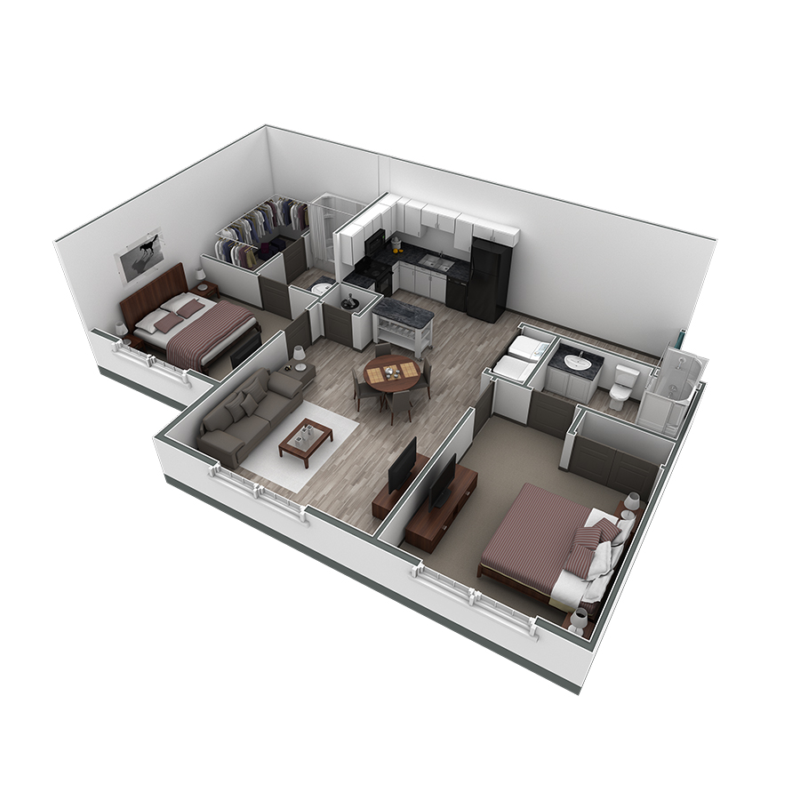 2-2 BR Retreat Overlook floor plan