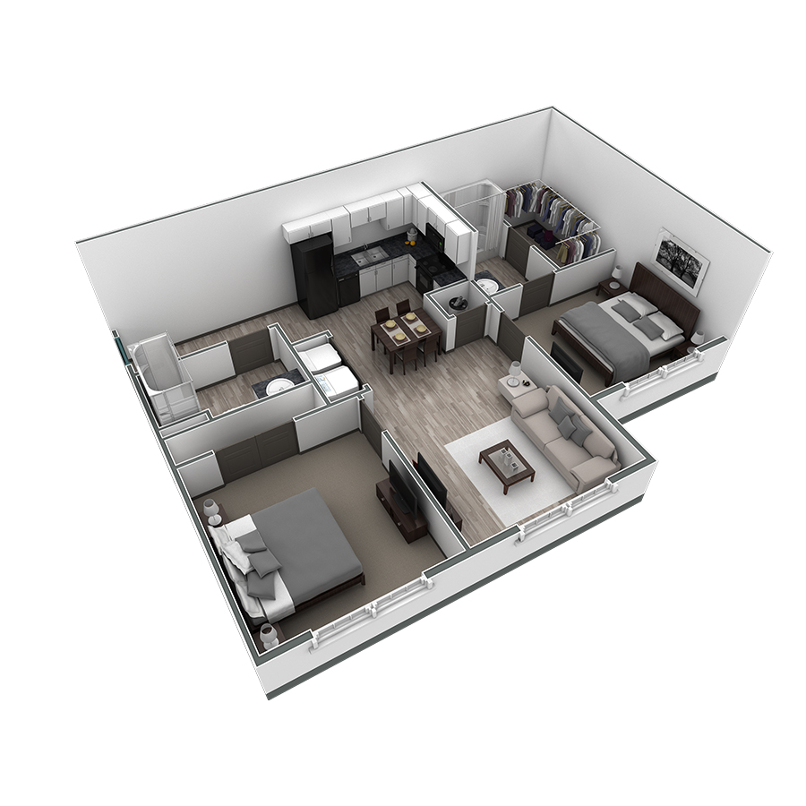 2-2 BR Horizon Overlook floor plan