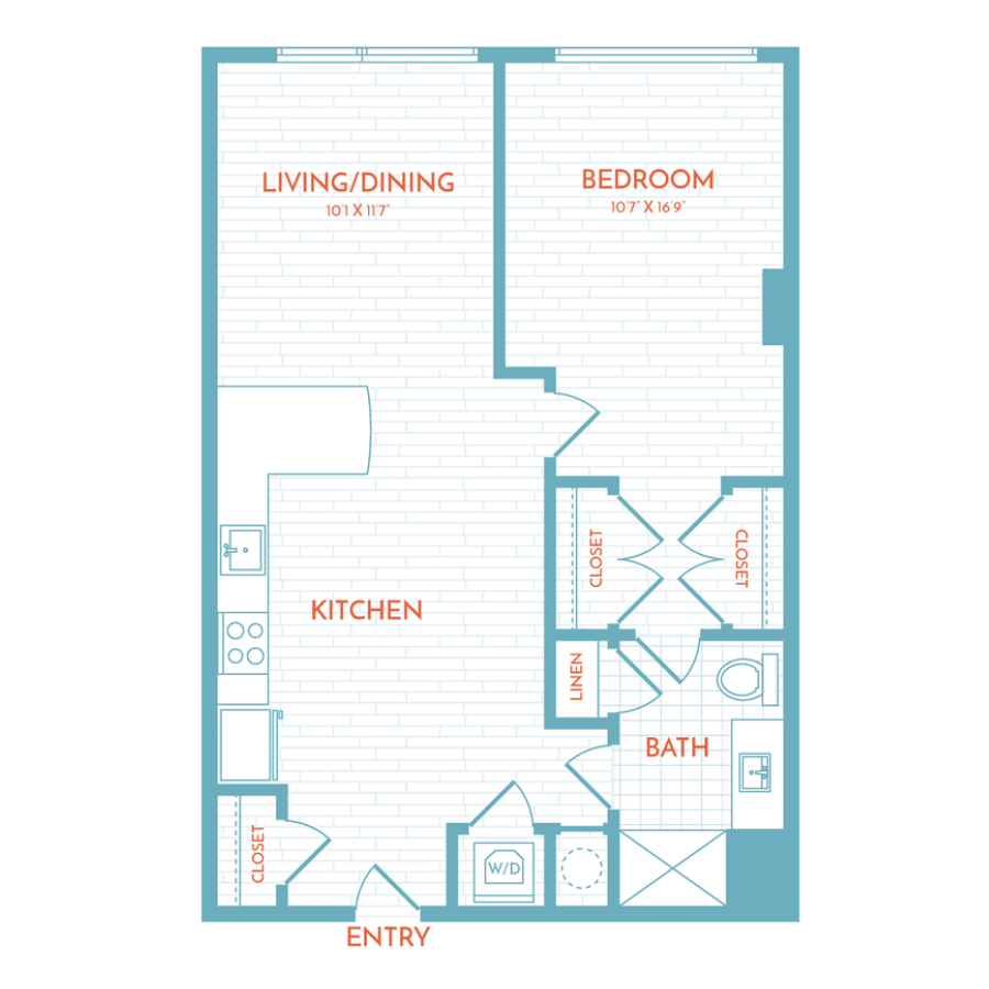 C4.3 | 1 Bed | 1 Bath floor plan