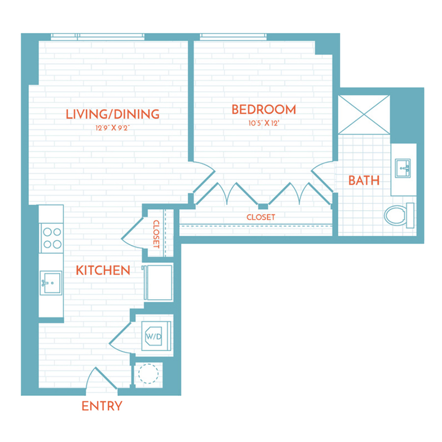 C3.1 | 1 Bed | 1 Bath floor plan