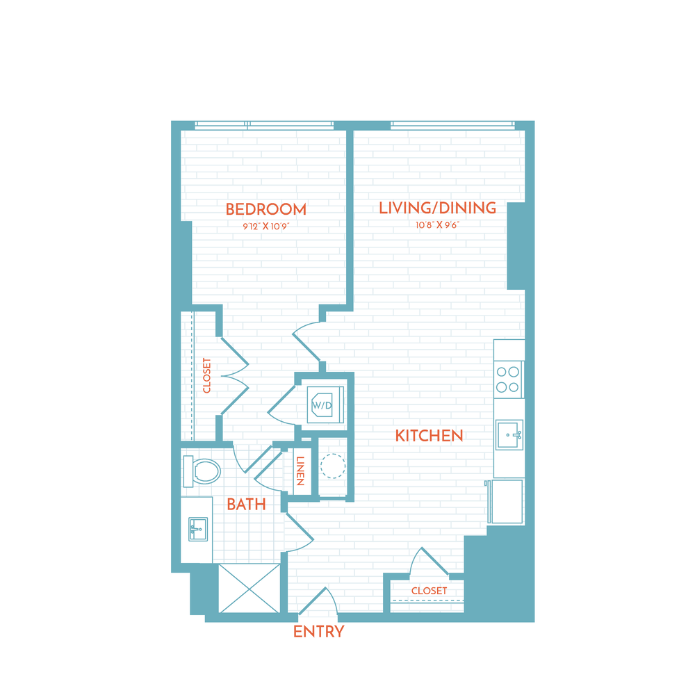 C1 | 1 Bed | 1 Bath floor plan