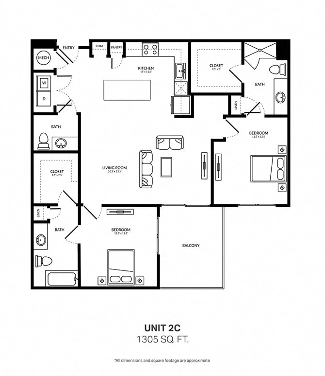 2C floor plan