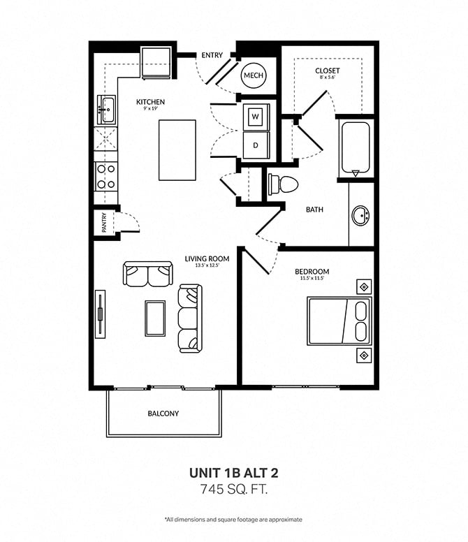 1B Alt 2 floor plan