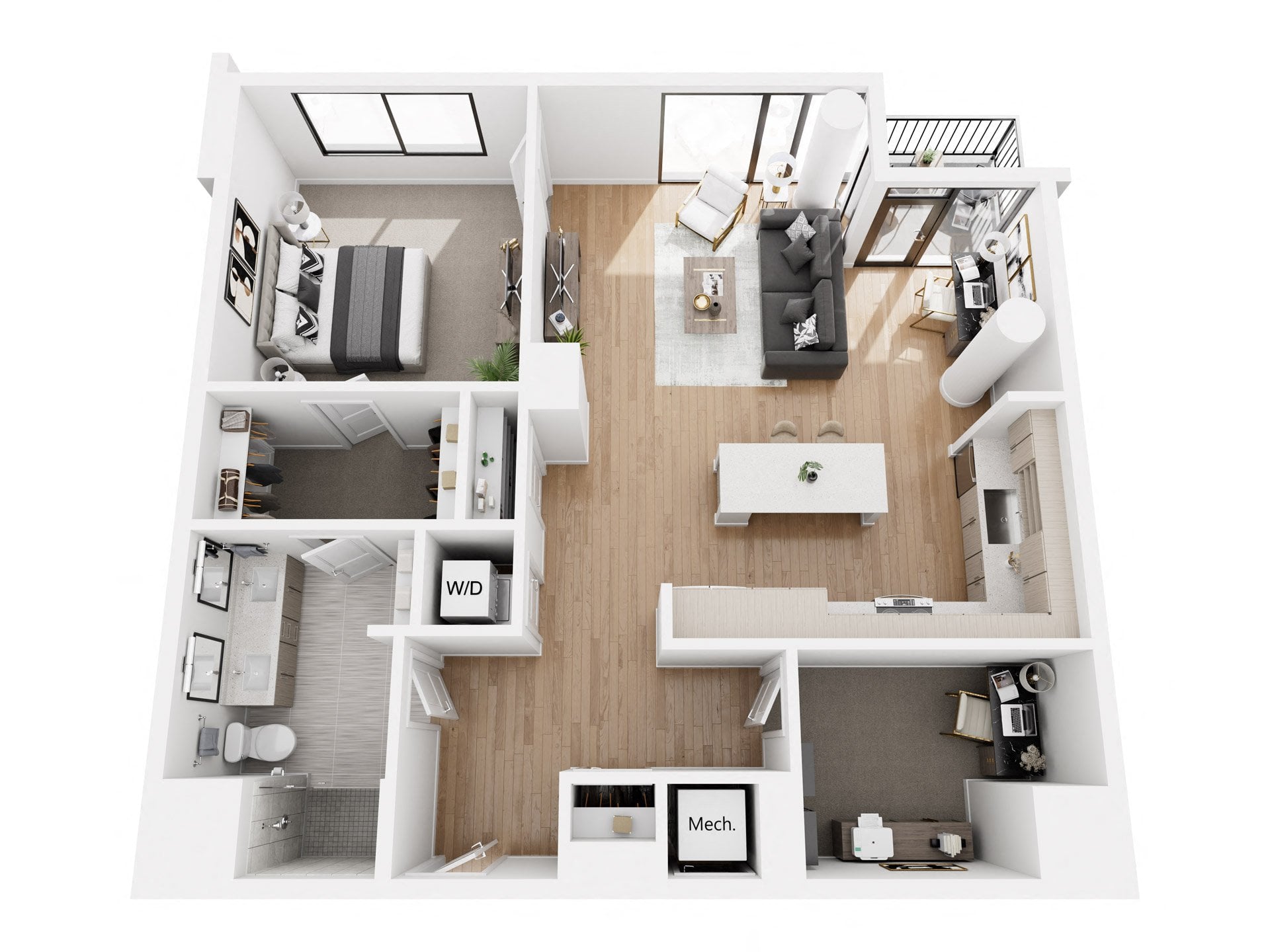 1BR-4 floor plan