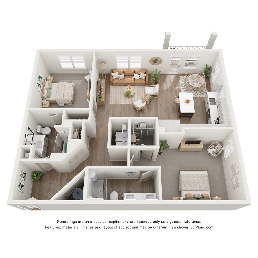 B4 - Income Restricted floor plan