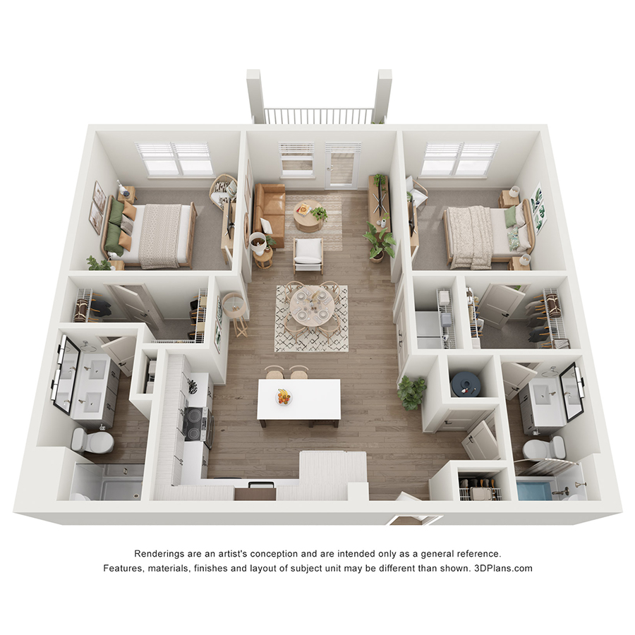 B2 - Income Restricted floor plan