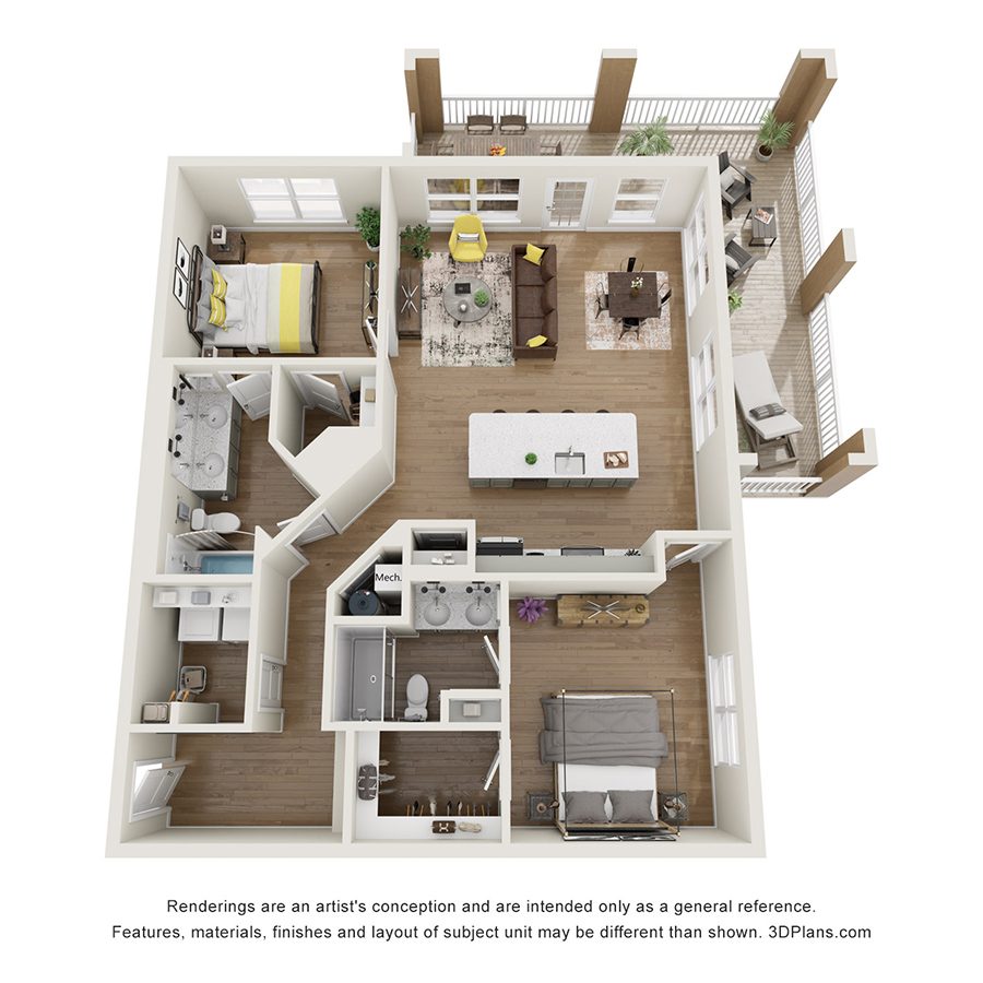 2C floor plan