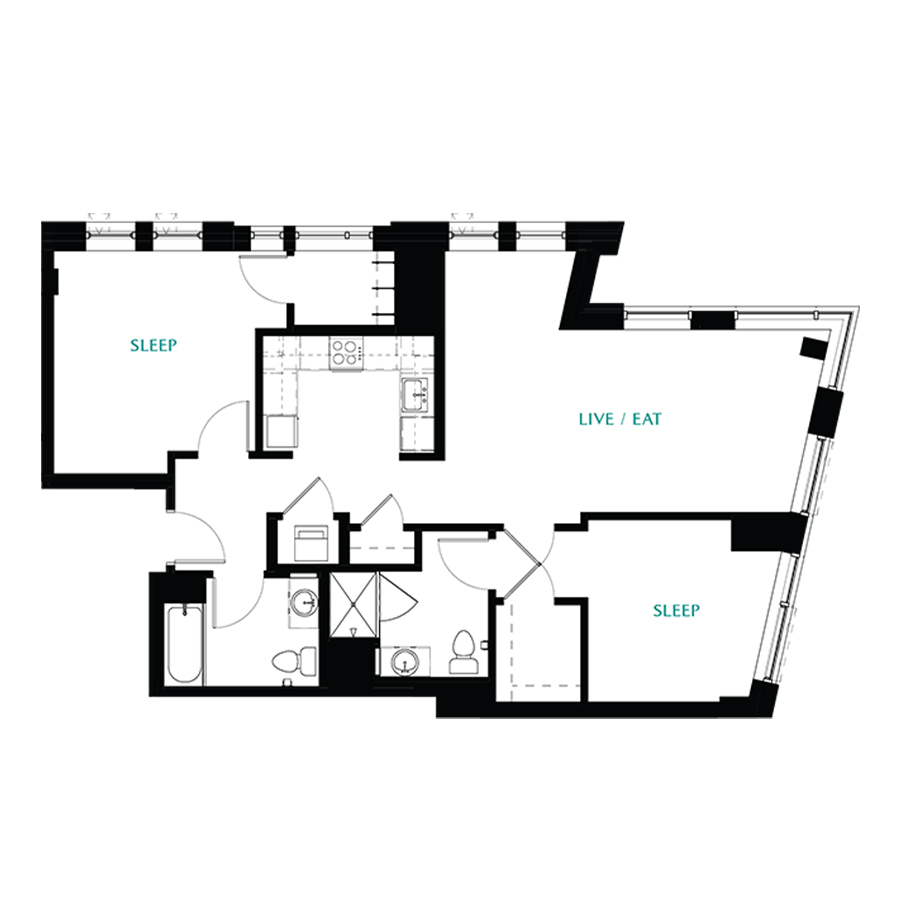 B2-AFF floor plan