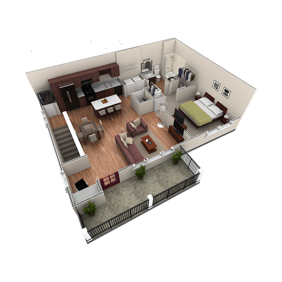 1 BR Grand Overlook floor plan