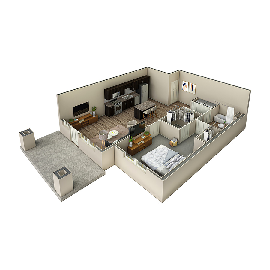 1 BR Haven Overlook floor plan