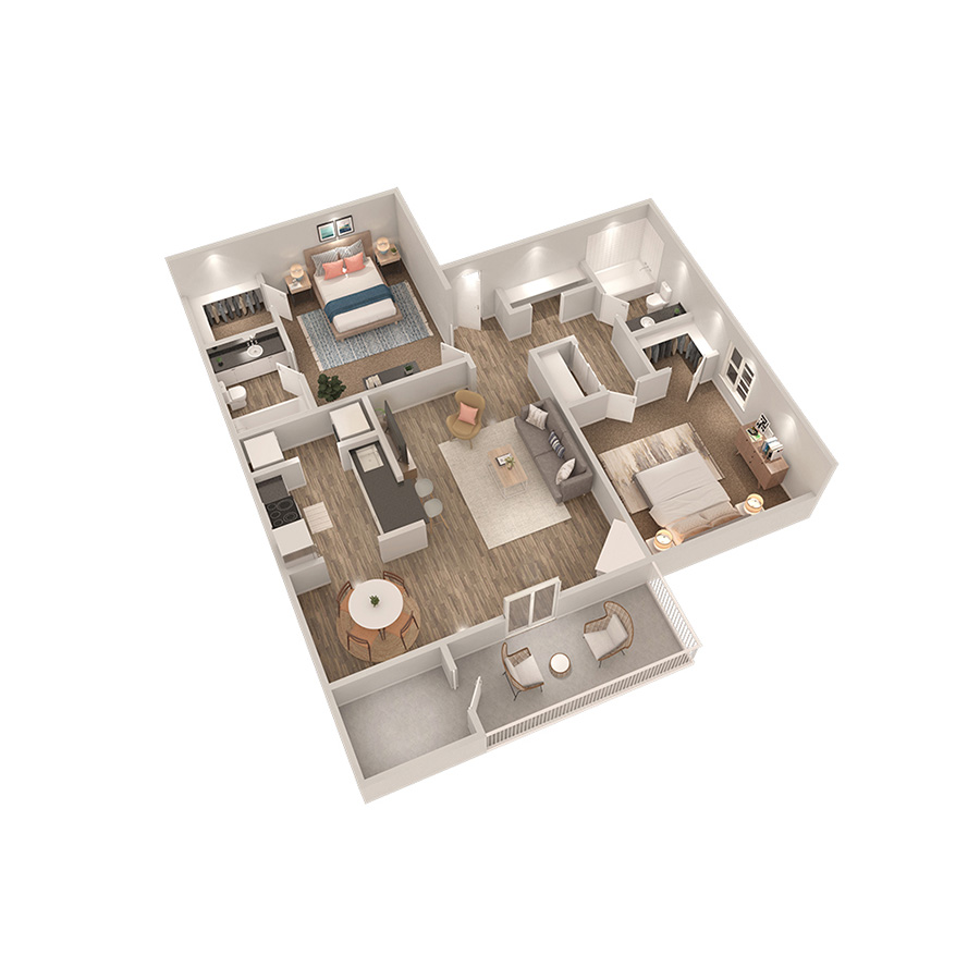 2 x 2 - Maverick floor plan