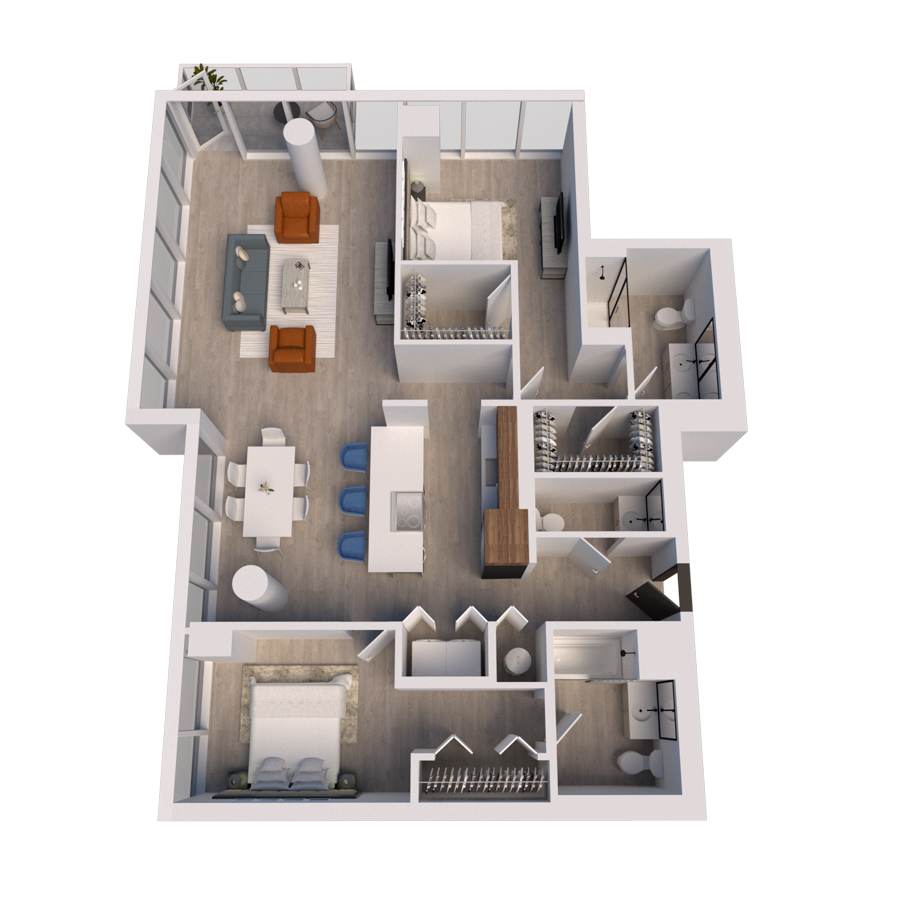 Unit 1903 floor plan