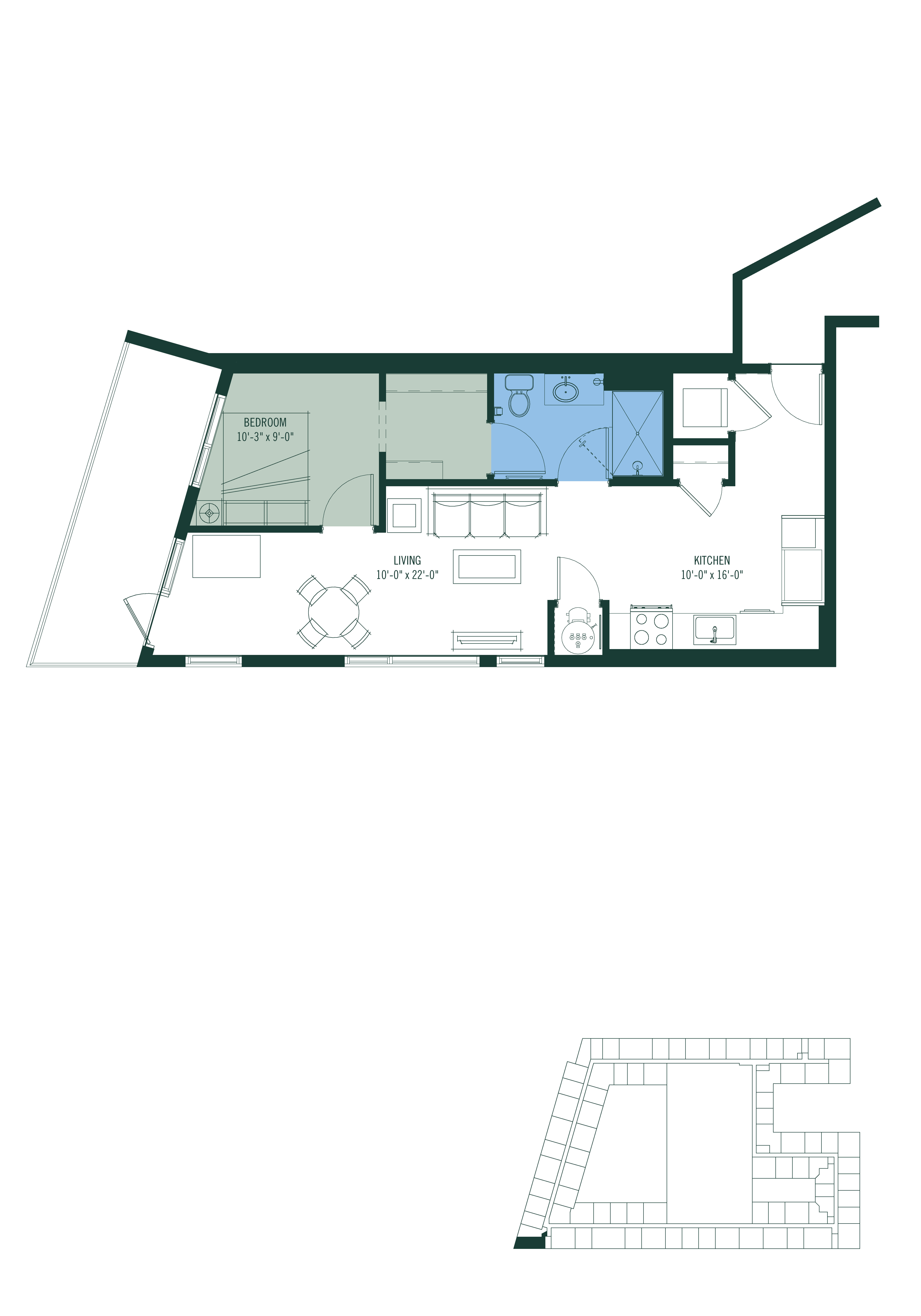 1 Bed/1 Bath-A5 floor plan