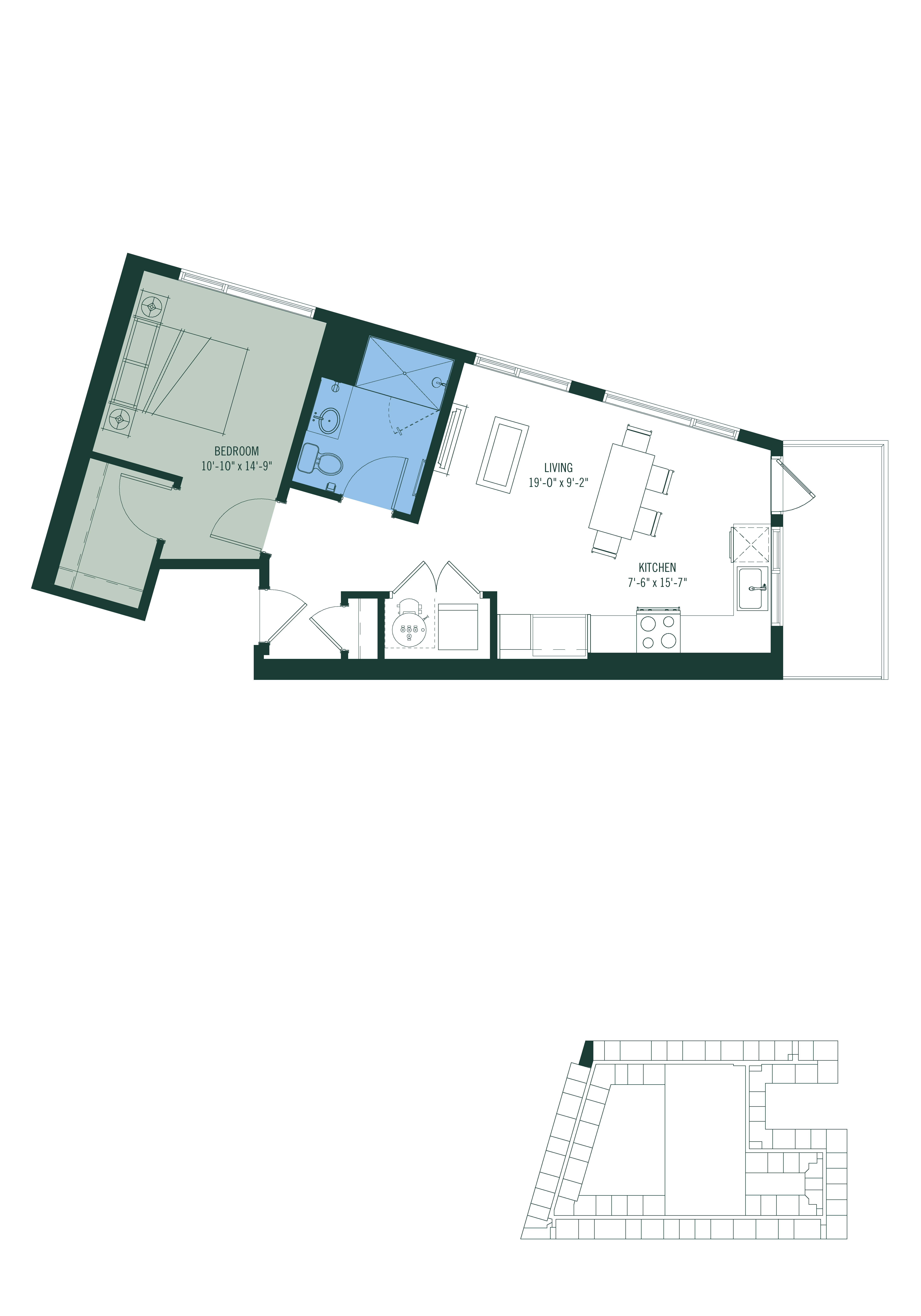 1 Bed/1 Bath-A3 floor plan