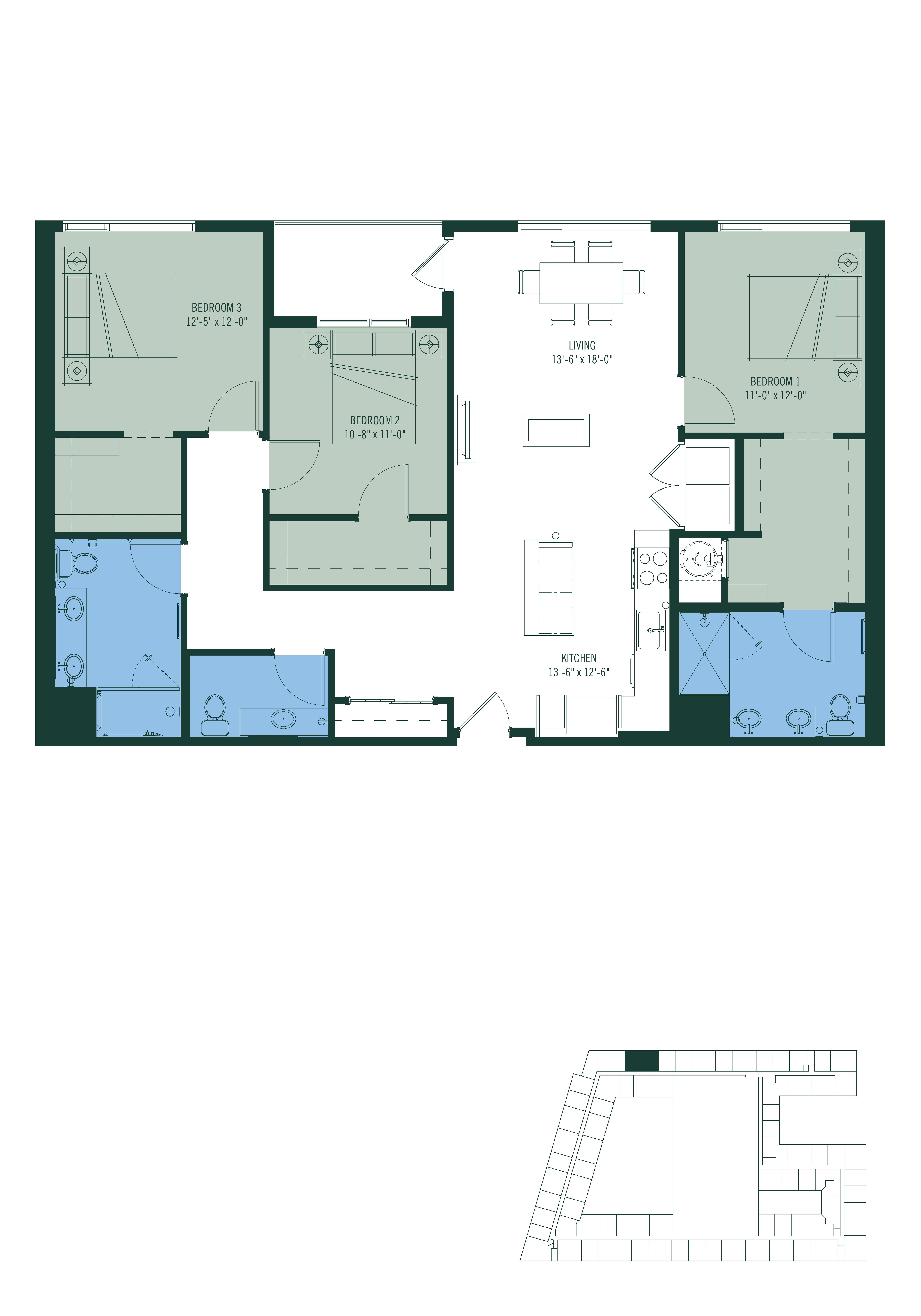 3 Bed/2.5 Bath-B6 floor plan