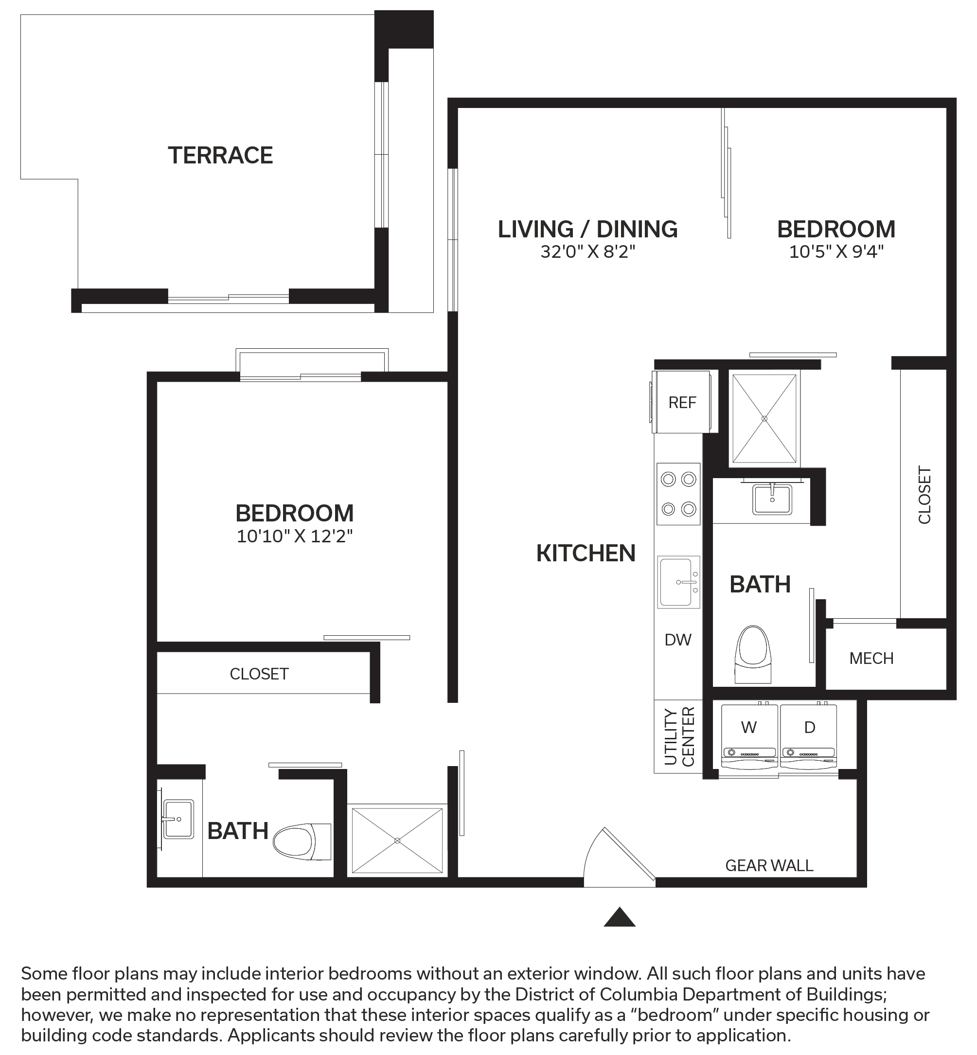 2 Bed/2 Bath-B7 floor plan