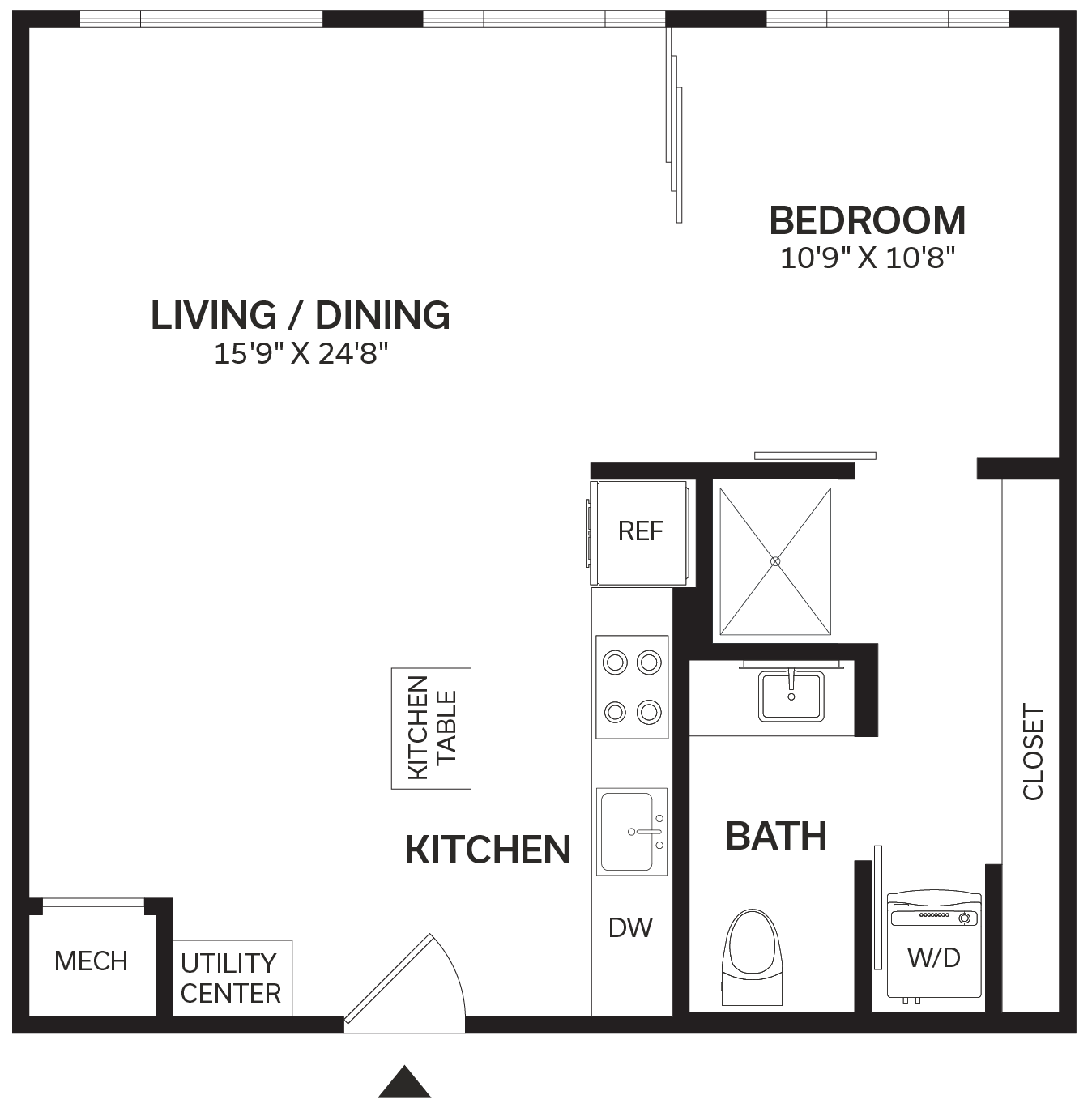 1 Bed/1 Bath-A7 floor plan
