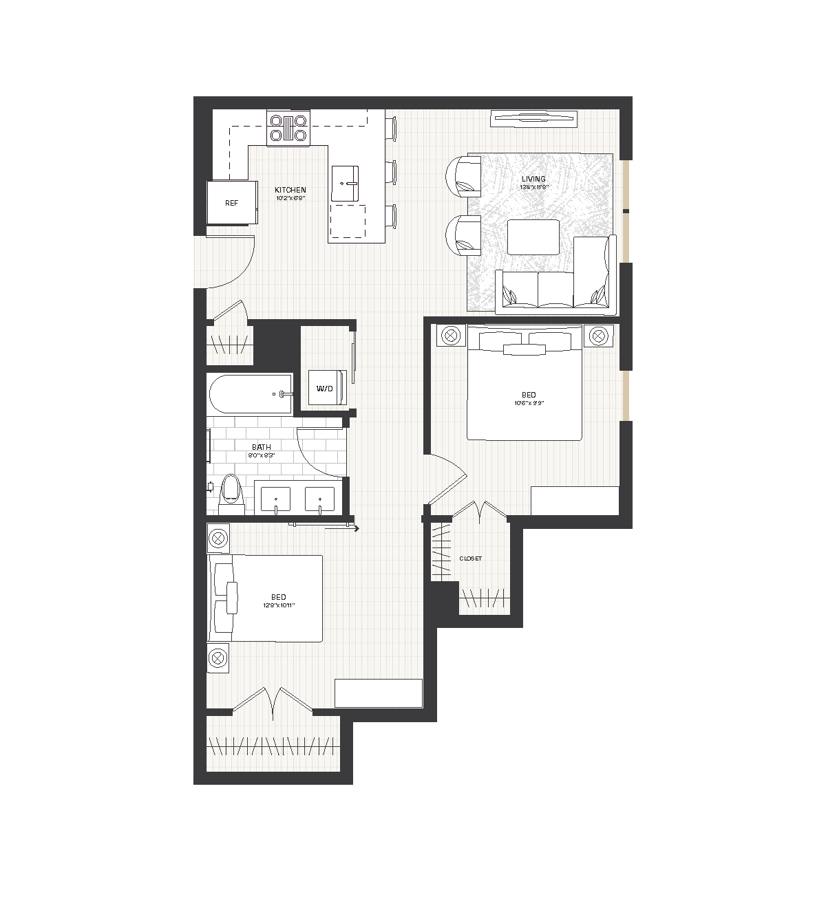 1BD1 floor plan