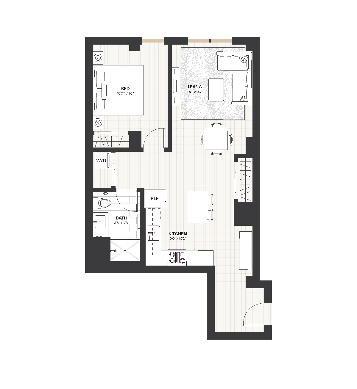 1B6 floor plan