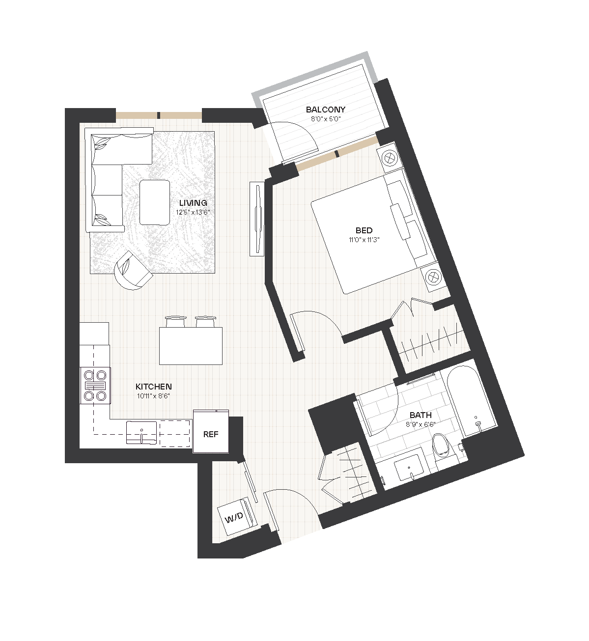 1B5 floor plan