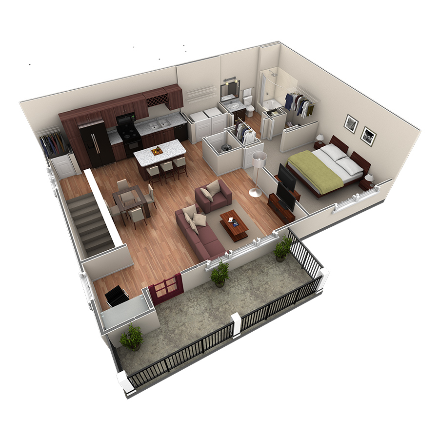 1 BR Grand Overlook floor plan