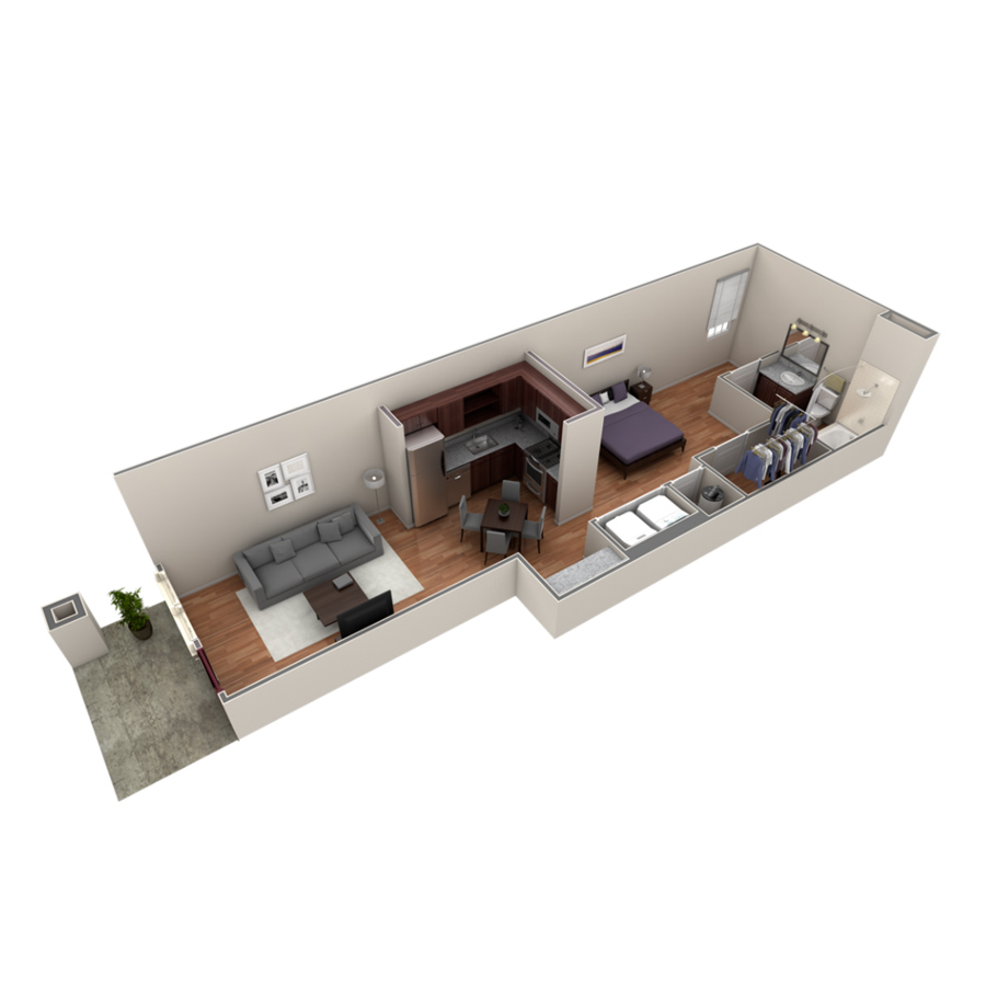 Studio Grand Courtyard floor plan