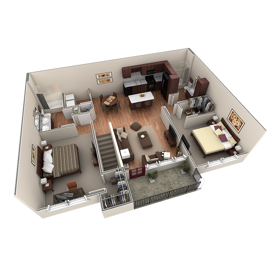 2 BR Grand Overlook floor plan