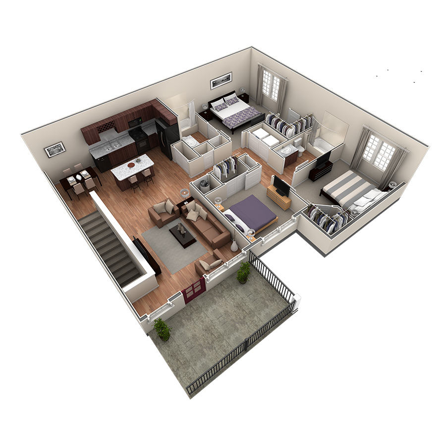 3 BR Grand Overlook floor plan