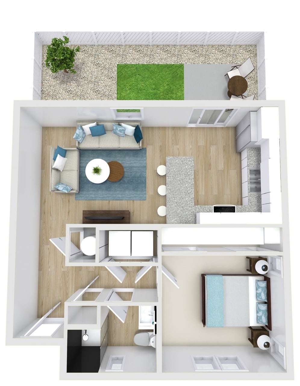F1-Furnished floor plan
