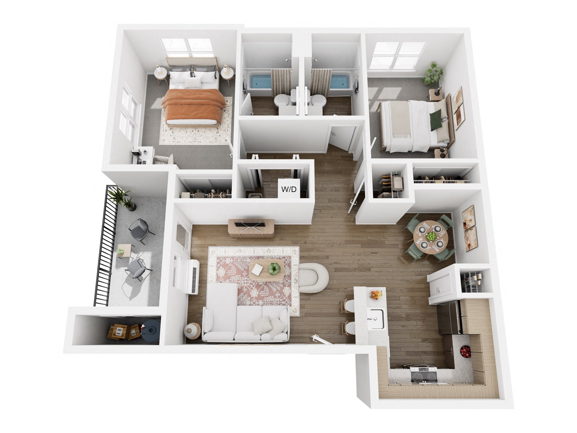 2x2.1 floor plan