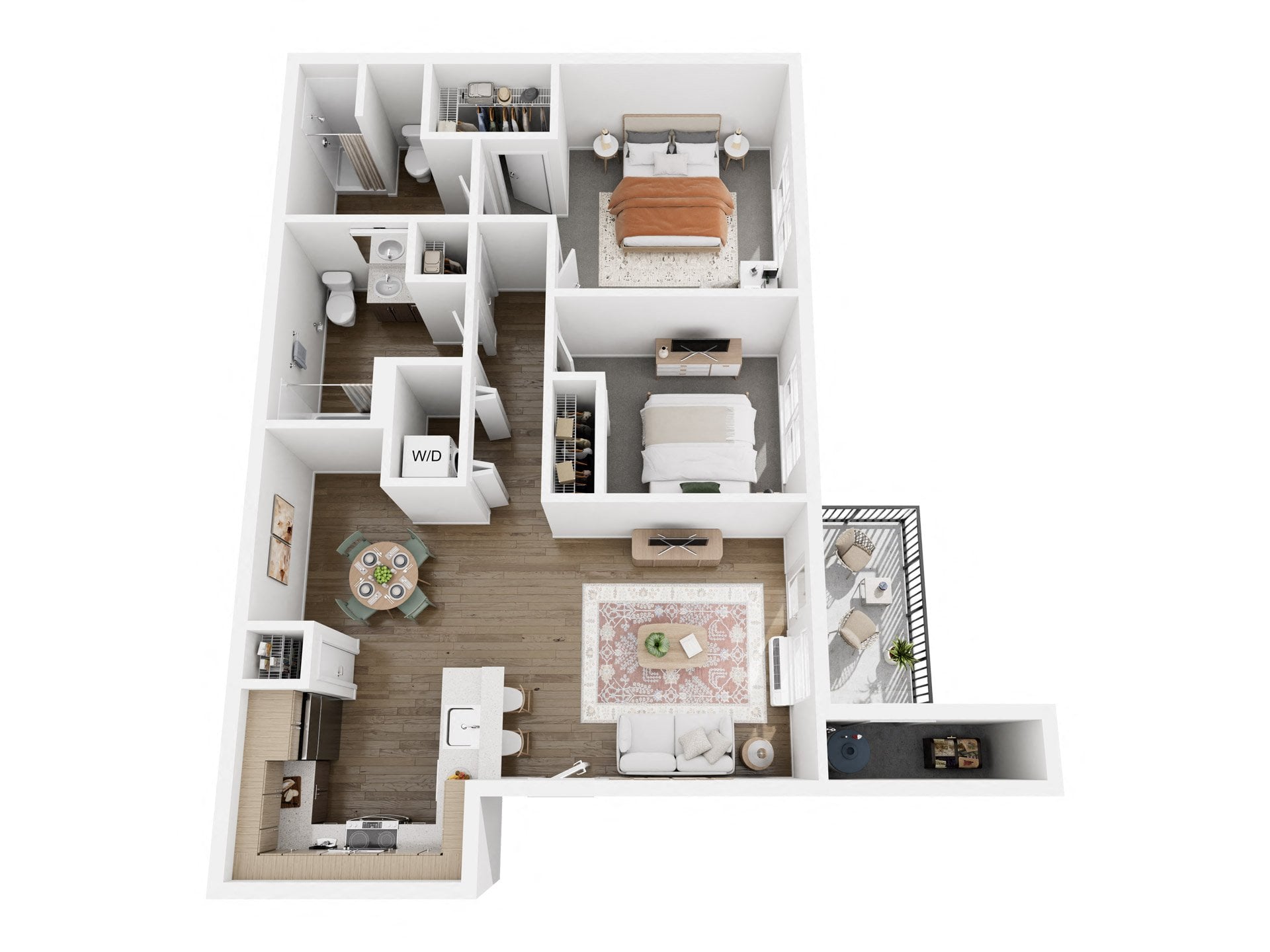 2x2 floor plan