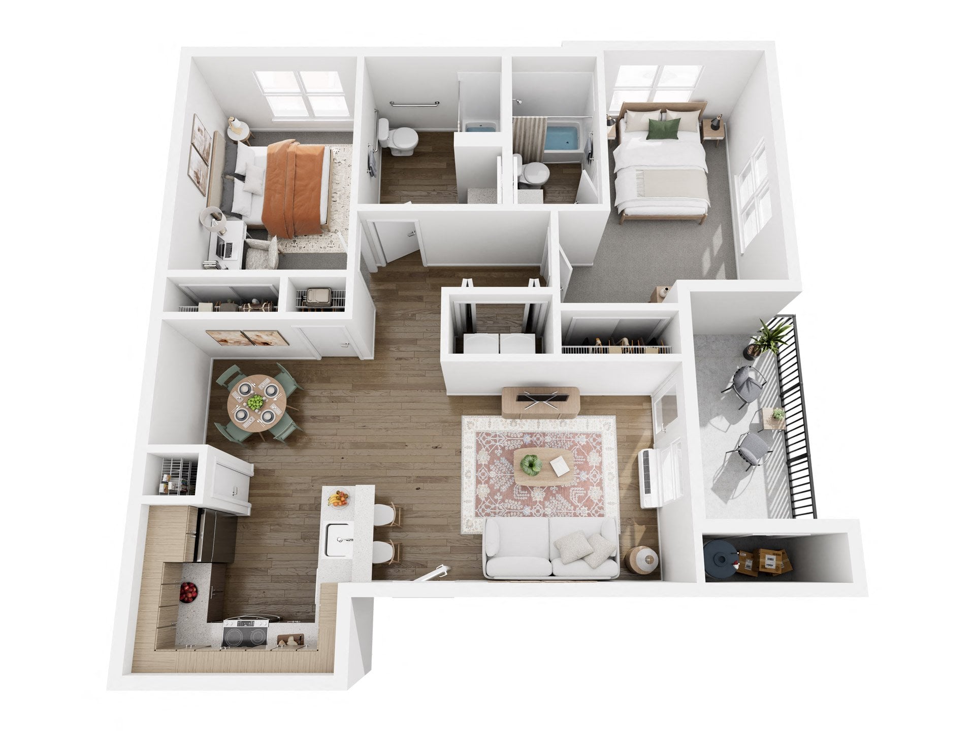 2x2.1A floor plan