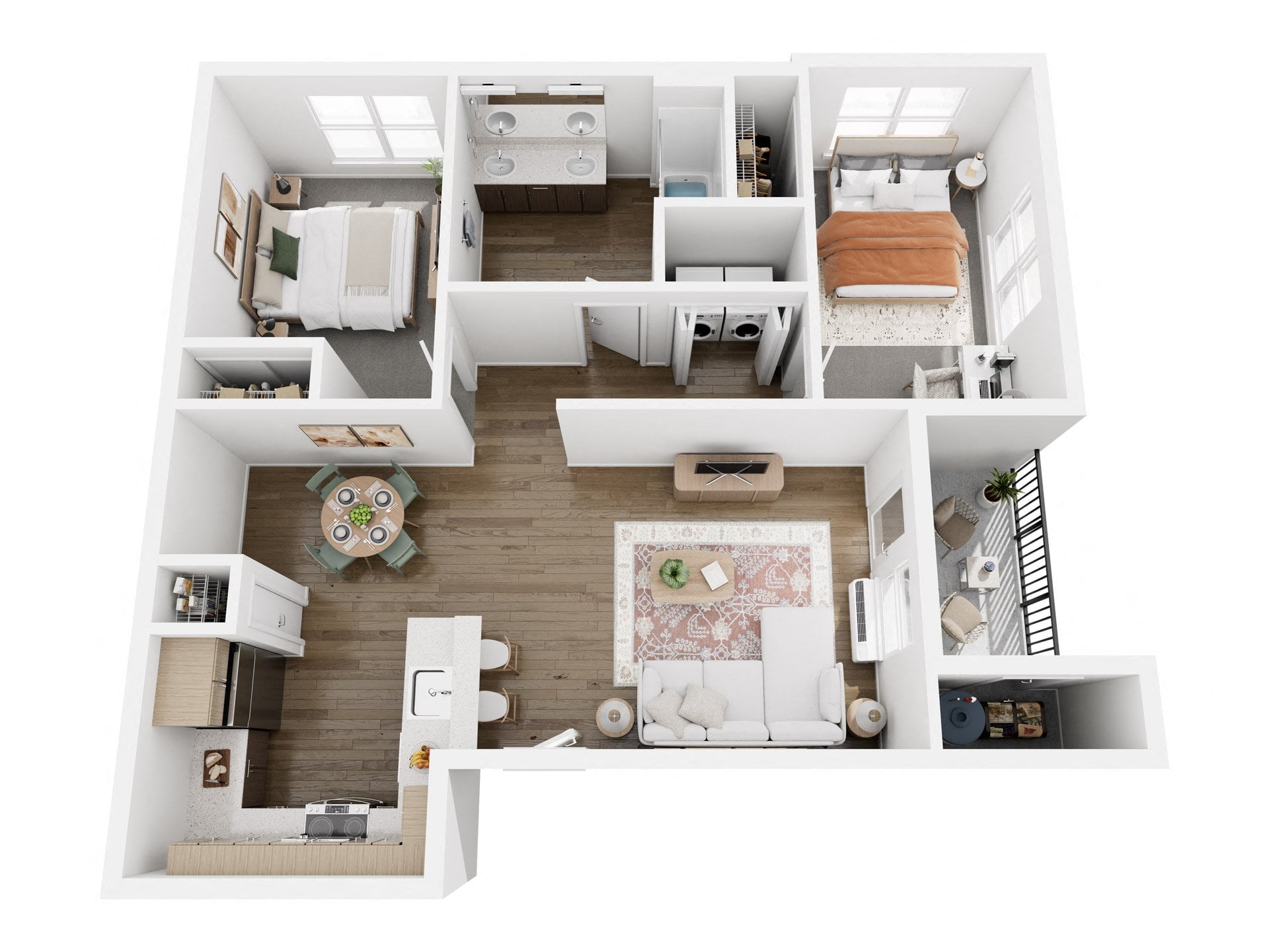 2x1A floor plan